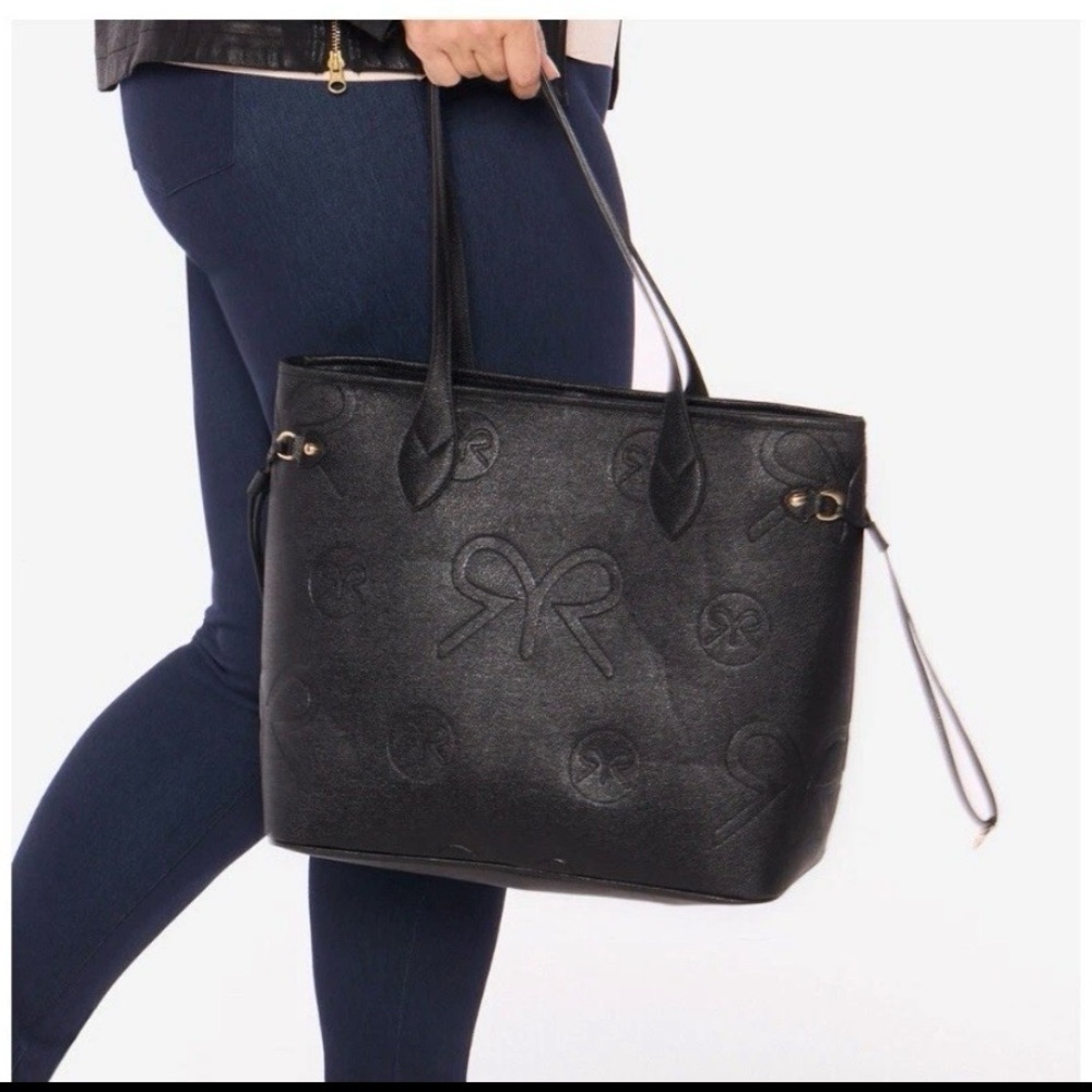 Ruby Ribbon Tote in Black NEW IN PLASTIC - Picture 3 of 4